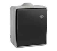 SOLERA 3320 - Pulsador estanco de superficie, IP54, color gris