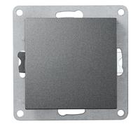 Pulsador FLAIR antracita, 250V~/10A, empotrar