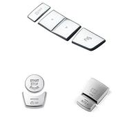 pulsador freno mano Compatible Con F10 F01 F07 F01 F02 F12 Car Interior Start Stop Engine Handbrake Auto H Button Trim Covers Stickers LHD Botón De Interruptor De Estacionamiento