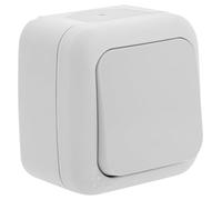 Pulsador impermeable blanco - botón pulsador de pared - control de iluminación - interior y exterior protegido - protección IP54 - interruptor de garaje