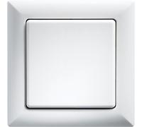 Pulsador inalámbrico Eltako FT55-rw con marco 80x80mm exterior blanco puro