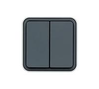 Pulsador inversor doble, gris