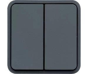 Pulsador inversor doble, gris