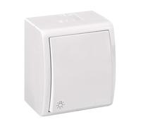 SIMON PULSADOR Blanco LUZ Serie Aquarius