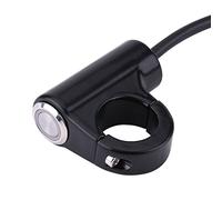 pulsador manillar moto + Akozon Interruptor de Montaje Botón Motocicleta Manillar Pulsador Faros Antiniebla CNC Aluminio 10-12V 10-16A 22mm Versión Blu - Ray(botón de retorno automático)