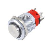Pulsador metálico autoblocante 5A 250V interruptor cabezal alto 19mm(Red,24V)