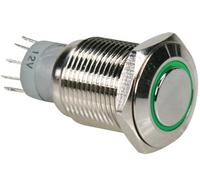 Pulsador Metálico SPDT 1NO 1NC - Luz Verde