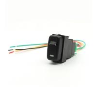 Pulsador Momentáneo Botonera Elevalunas 1 interruptor de llave LED para encender y apagar luces diurnas DRL, interruptor de espejo, botón pulsador compatible con Mitsubishi Pajero.(LED light bar)