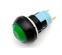 Pulsador Momentáneo Botonera Elevalunas 5/20/100 piezas PBS-33B Mini interruptor de 2 pines, 12 mm, 12 V, 1 A, impermeable, botón pulsador momentáneo, reinicio y bloqueo(Green Locking,5PCS)
