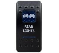 Pulsador Momentáneo Botonera Elevalunas Interruptor basculante LED azul de 5 y 7 pines, encendido y apagado, para coche, barco, estilo ARB, luces interiores, piezas de caravana(Rear Lights)