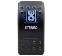 Pulsador Momentáneo Botonera Elevalunas Interruptor basculante LED azul de 5 y 7 pines, encendido y apagado, para coche, barco, estilo ARB, luces interiores, piezas de caravana(Stereo)