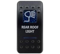Pulsador Momentáneo Botonera Elevalunas Interruptor basculante LED azul de 5 y 7 pines, encendido y apagado, para coche, barco, estilo ARB, luces interiores, piezas de caravana(Rear Roof Light)