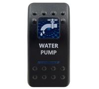 Pulsador Momentáneo Botonera Elevalunas Interruptor basculante LED azul de 5 y 7 pines, encendido y apagado, para coche, barco, estilo ARB, luces interiores, piezas de caravana(Water Pump)