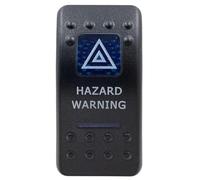 Pulsador Momentáneo Botonera Elevalunas Interruptor basculante LED azul de 5 y 7 pines, encendido y apagado, para coche, barco, estilo ARB, luces interiores, piezas de caravana(Hazard Warning)