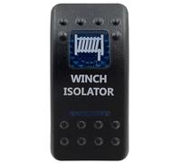 Pulsador Momentáneo Botonera Elevalunas Interruptor basculante LED azul de 5 y 7 pines, encendido y apagado, para coche, barco, estilo ARB, luces interiores, piezas de caravana(Winch Isolator)