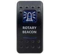 Pulsador Momentáneo Botonera Elevalunas Interruptor basculante LED azul de 5 y 7 pines, encendido y apagado, para coche, barco, estilo ARB, luces interiores, piezas de caravana(Rotary Beacon)