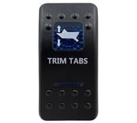 Pulsador Momentáneo Botonera Elevalunas Interruptor basculante LED azul de 5 y 7 pines, encendido y apagado, para coche, barco, estilo ARB, luces interiores, piezas de caravana(Trim Tabs-7P (ON))