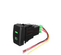 Pulsador Momentáneo Botonera Elevalunas Interruptor de botón de encendido y apagado de luz antiniebla de coche de 4 pines LED con cable compatible con Honda Civic Accord CRV.