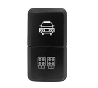 Pulsador Momentáneo Botonera Elevalunas Interruptor de botón doble de 12 V con LED verde/azul, compatible con Toyota 4Runner, FJ Cruiser, Land Cruiser, Hilux, RAV4, Prado 100/120.(43)