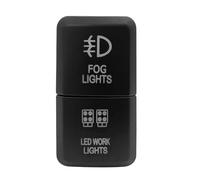 Pulsador Momentáneo Botonera Elevalunas Interruptor de botón doble de 12 V con LED verde/azul, compatible con Toyota 4Runner, FJ Cruiser, Land Cruiser, Hilux, RAV4, Prado 100/120.(8)