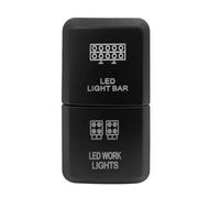Pulsador Momentáneo Botonera Elevalunas Interruptor de botón doble de 12 V con LED verde/azul, compatible con Toyota 4Runner, FJ Cruiser, Land Cruiser, Hilux, RAV4, Prado 100/120.(21)
