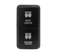Pulsador Momentáneo Botonera Elevalunas Interruptor de botón doble de 12 V con LED verde/azul, compatible con Toyota 4Runner, FJ Cruiser, Land Cruiser, Hilux, RAV4, Prado 100/120.(34)