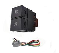 Pulsador Momentáneo Botonera Elevalunas Interruptor de doble llave para luz antiniebla delantera y trasera de coche, compatible con Honda URV, CRV, Avancier City y Accord (2017-2021).