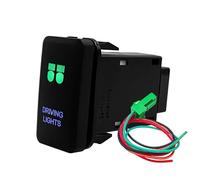 Pulsador Momentáneo Botonera Elevalunas Interruptor de encendido, barra de luces LED para coche, compresor, auxiliar de encendido y apagado, compatible con Toyota Tacoma, FJ Cruiser(Driving Lights)