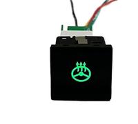 Pulsador Momentáneo Botonera Elevalunas Interruptor de encendido y apagado de la calefacción del volante y escape con luz LED roja y verde para VW Polo 6C 2014-2016.(Steering Wheel Heat)