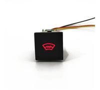 Pulsador Momentáneo Botonera Elevalunas Luz LED DRL para coche, botón de interruptor antideslizante antideslizante para cámara de encendido y apagado, compatible con VW(Front Window Heating)