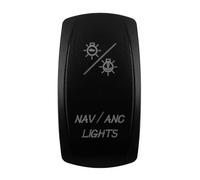 Pulsador Momentáneo Tapa grabada con láser para coche, barco, yate, autobús, RV, tablero, interruptor basculante, accesorios para automóviles(Nav Anv Lights)