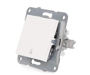 Pulsador Panasonic Karre10A 250V Bastidor Metálico con Garras/Tecla Blanca | Greenice