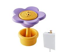 Pulsador para inodoro con diseño de flores para uñas largas, aromaterapia, accesorio universal de baño de ABS de 4,5 cm