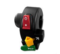 Pulsador para motocicletas 12 V ABS carcasa negro | Botón de reacción instantánea, sin bloqueo, circuito solo a presión, control preciso, sistema de 12 V