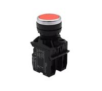 Pulsador plano LA42 LA42P-10/W | Pulsador plano blanco montaje de 22 mm contacto auxiliar 1NO auto-reinicio sin luz
