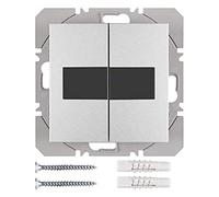 Pulsador superficie KNX radio quicklink solar doble, berker.Net Emisores KNX radio de hager, para series berker S.1/ B.3/ B.7 de hager, aluminio