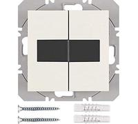 Pulsador superficie KNX radio quicklink solar doble, berker.Net Emisores KNX radio de hager, para series berker S.1/ B.3/ B.7 de hager, blanco brillo