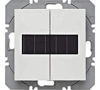 Pulsador superficie KNX radio quicklink solar doble, berker.Net Emisores KNX radio de hager, para series berker S.1/ B.3/ B.7 de hager, blanco polar, mate
