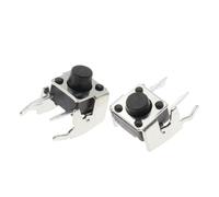 Pulsador táctil momentáneo de 4 pines con rearme automático, ángulo recto y soporte de 6 x 6 x 4,3/4,5/5/6/7/7,5/8/9/10 mm (1 unidad)(6X6X4.3MM)