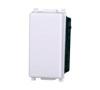 Pulsador unipolar 1P 10A compatible Plana color blanco EV1001