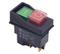 Pulsadores magnéticos - Pulsador electromagnético de 4 pines AC250 V 16 A - Pulsador electromagnético | Para fresadoras industriales, taladros, rectificadoras, cortadoras, grúas,