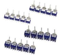 Pulsar el interruptor, Paquete de 5 mini interruptores de palanca con enclavamiento de 3 pines y 6 pines MTS-102, MTS-103, MTS-202, MTS-203, CA 125 V, 6 A, 250 V, 3 A, aleación(5PCS Cap)