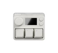 Pulsar Gaming Gears Lab XPAD Mini - Teclado para Juegos de 3 Teclas, frecuencia de sondeo 8K, Baja latencia de 0.1 ms, Pantalla LCD, Interruptor magnético, RGB (Mini, Blanco)