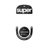Superglide - Patines de ratón de cristal, deslizamiento súper suave, borde redondo pulido, patas de mouse para juegos súper rápidos con suela duradera para Logitech G Pro X Superlight2 (tipo S, negro)