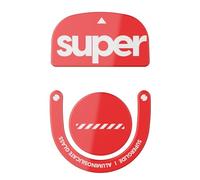 Pulsar Gaming Gears Superglide2 - Patines de ratón con Superficie Texturizada de Velocidad controlable de Vidrio ultrarresistente, Suela Lisa y Duradera para Logitech G Pro X Superlight2 (Rojo)