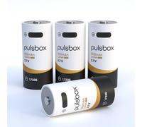 pulsbox 17335 - Batería de ion de litio (3,7 V, 950 mAh, USB-C, recargable, protección integrada (3,7 V, 4 baterías), compatible con Arlo Wireless Security Camera VMC3030/VMK3200/VMS3330/3430/3530