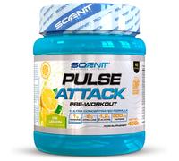 Pulse Attack - 450 g - Pre workout gym con arginina, beta alanina, citrulina, creatina, taurina - Preentreno gimnasio - Prework Gym - Pre entrenos potentes (Limón)
