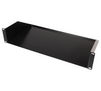 PULSE Estante de Rack 2U de 19 Pulgadas, Profundidad de 250 mm, Acero Resistente de 1.5 mm, Revestimiento de Polvo Negro, Almacenamiento de Montaje en Rack Resistente Que Ahorra Espacio para