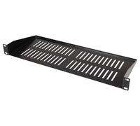 PULSE Estante de Rack ventilado 1U de 19 Pulgadas, Profundidad de 180 mm, Acero Resistente de 1.5 mm, Revestimiento de Polvo Negro, Almacenamiento Delgado Que Ahorra Espacio para servidores, Equipos