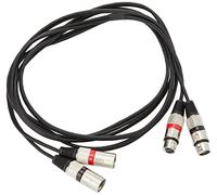 Pulse PLS00205 - Cable XLR macho de 3 pines a XLR hembra, 3 m, color negro